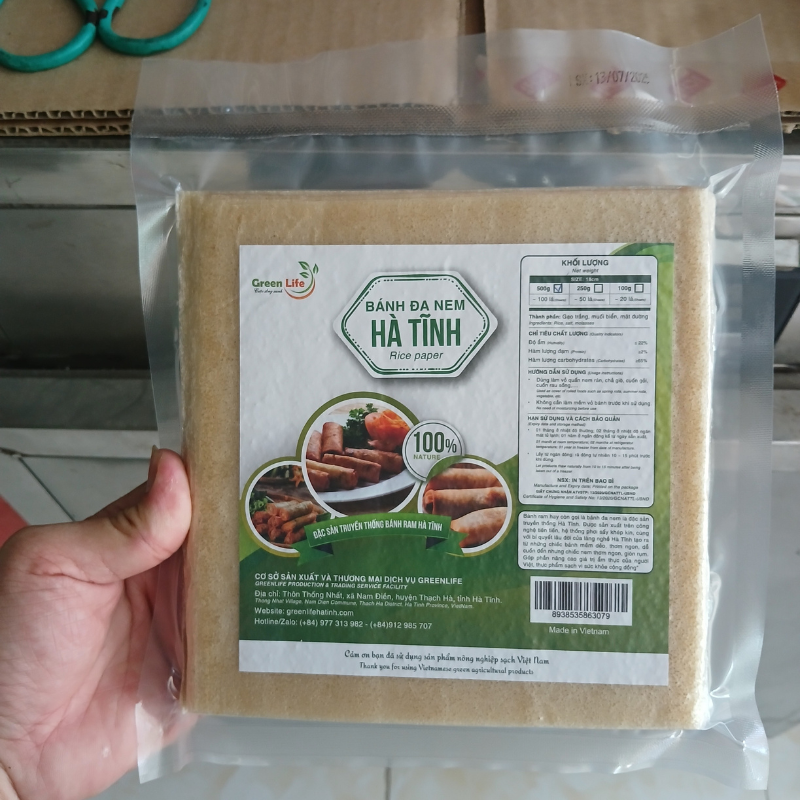 Xưởng sản xuất bánh đa nem Greenlife tại xã Thạch Xuân, Hà Tĩnh