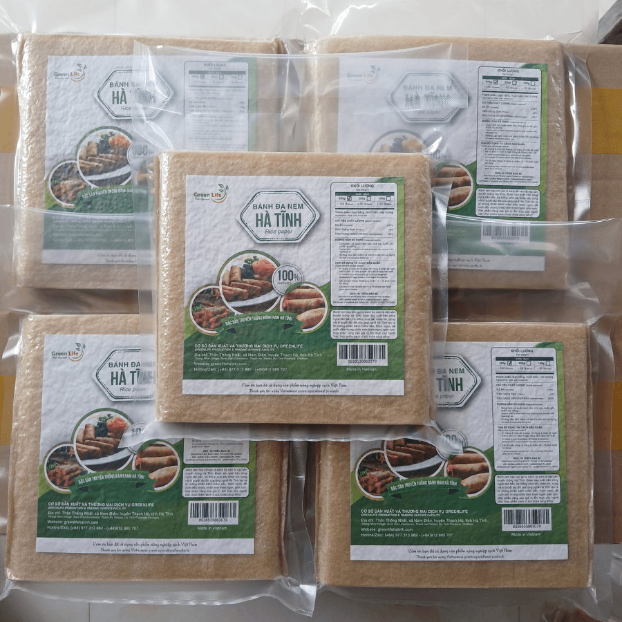 Combo 5 gói bánh đa nem Hà Tĩnh Greenlife 500g hút chân không